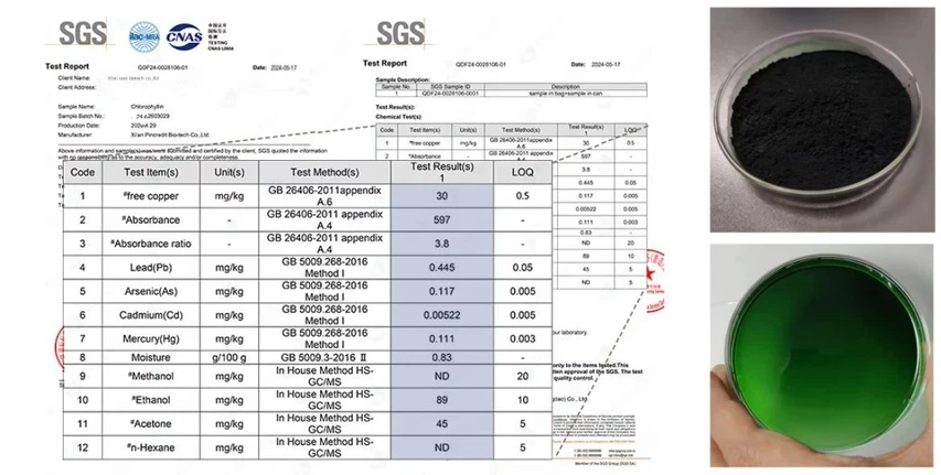 Chlorophyll Copper Sodium Salt Raw Material factory Chlorophyll Copper Sodium Salt Raw Material factory